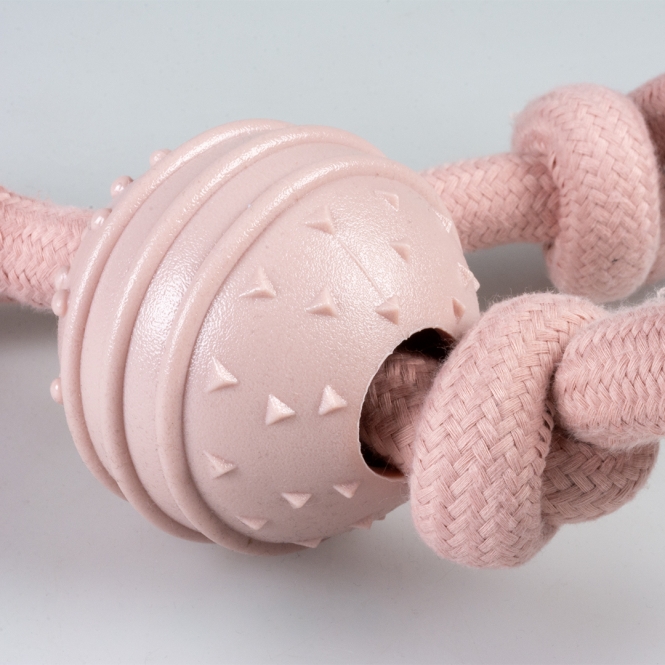 Duvoplus Seilschlaufe mit Knoten & Gummiball - rosa – Bild 3